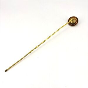 Vintage Brass Candle Snuffer 11" Long Twisted Handle Bell Extinguisher Wick‎